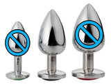 Butt Plug - Gem Metal Heart Anal Plug - (3 size options & 2 color options)