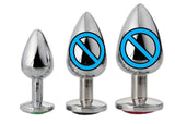 Butt Plug - Gem Metal Heart Anal Plug - (3 size options & 2 color options)