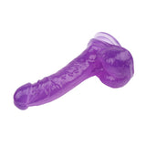 7" Purple Jelly Dildo with suction cup