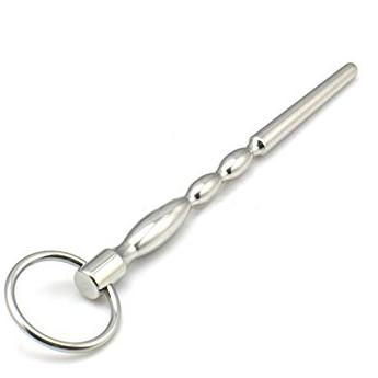 Penis Plug / Sound Long Hollow Plug w/Ring-Fetish/Bondage-The Love Zone