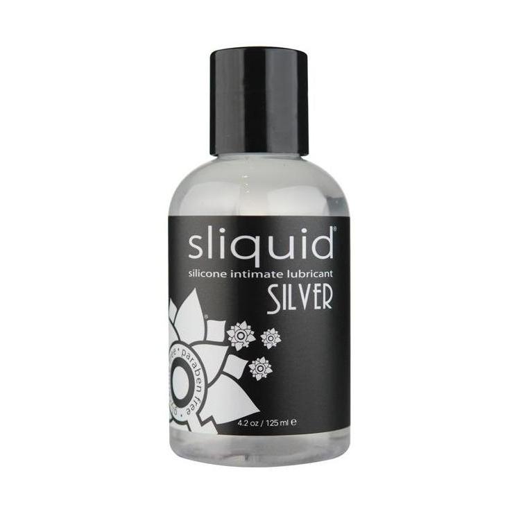 Lubricant Silicone - Sliquid Silver Lube Glycerine & Paraben Free - 4.2 oz-Lubes & Lotion-The Love Zone