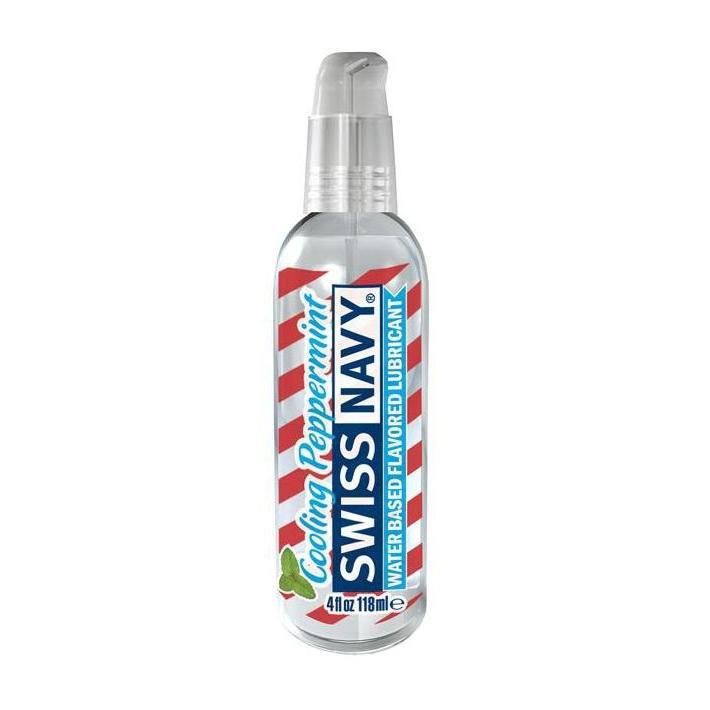 Lubricant Flavored - Swiss Navy Flavors - 4 oz Cooling Peppermint-SPEC-The Love Zone