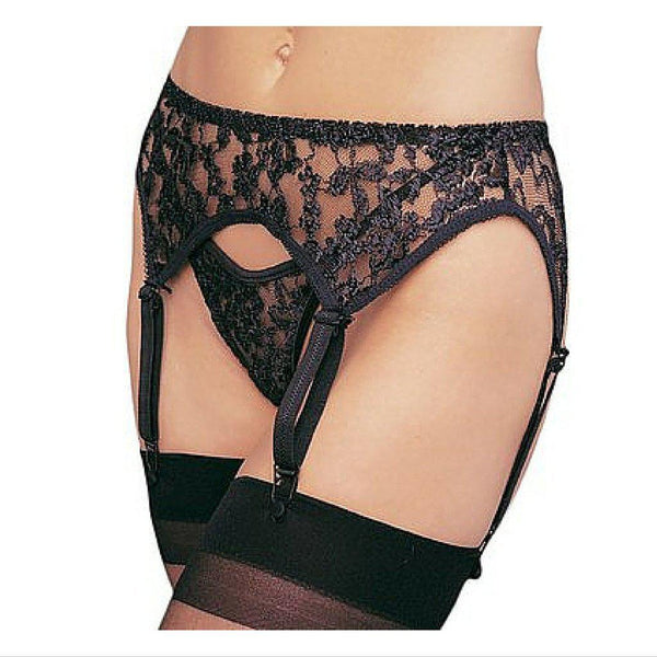 Garter - Lace Garter Belt & Thong-Lingerie-The Love Zone