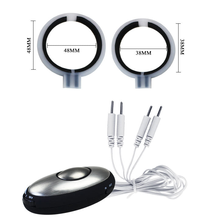 Electric sex play cock rings 