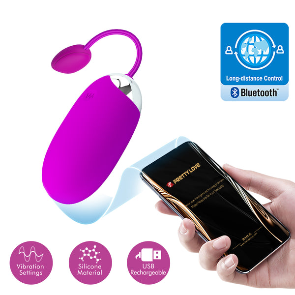 Vibrator Mini - Egg Style App Enabled 12 Function Egg with Blue Tooth