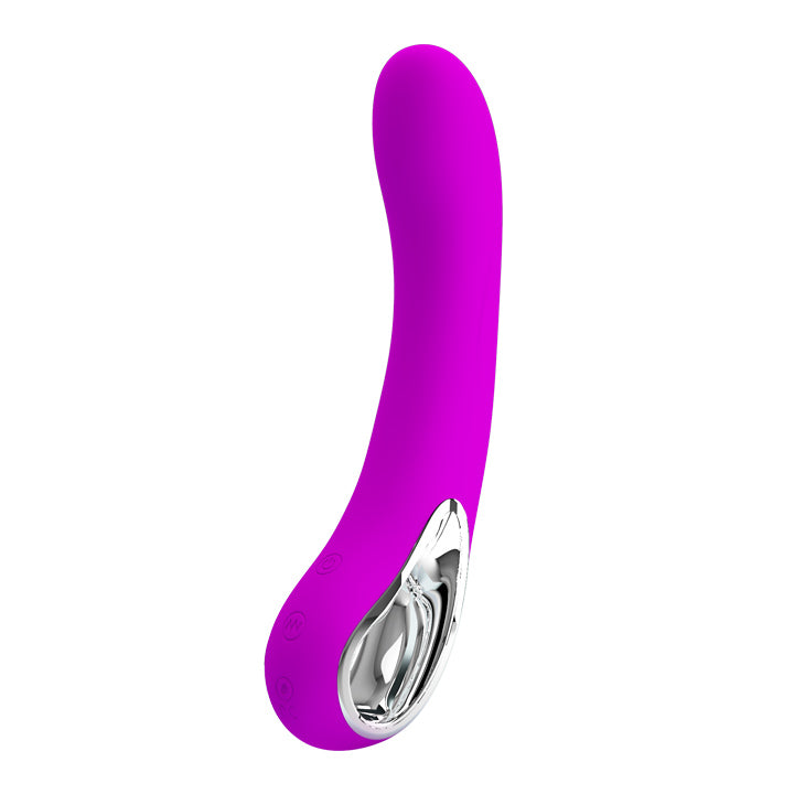 Vibrator - 12 Function Rechargeable Alston with Handle -Fuchsia