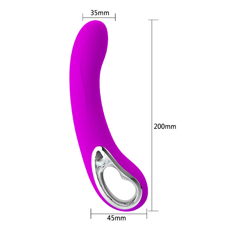 Vibrator - 12 Function Rechargeable Alston with Handle -Fuchsia