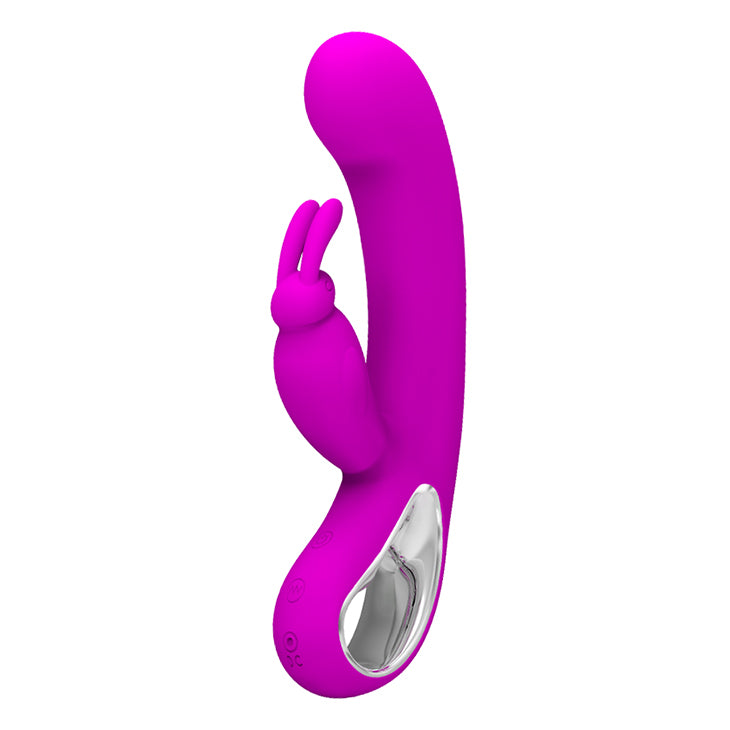 Vibrator - Rabbit Style Silicone Rechargeable Web Rabbit style