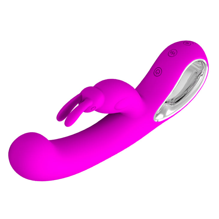 Vibrator - Rabbit Style Silicone Rechargeable Web Rabbit style