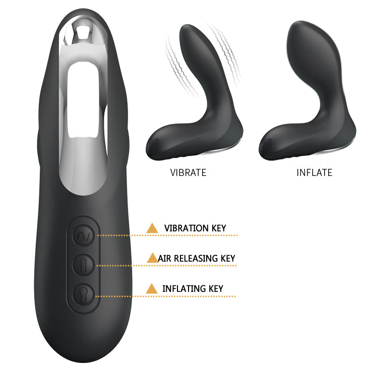 Massager - Inflatable & Vibrating 12 Function Prostate Stimulator