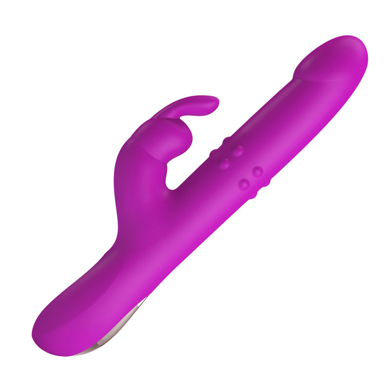 Rotating beads and thrusting rabbit vibrator 