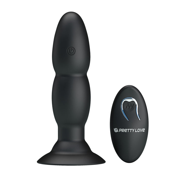 Butt Plug Rimming - Beaded Vibrating Remote-Control Anal Plug S & G - TLZ Butt Plug Rimming - Beaded Vibrating Remote-Control Anal Plug S & G - TLZ