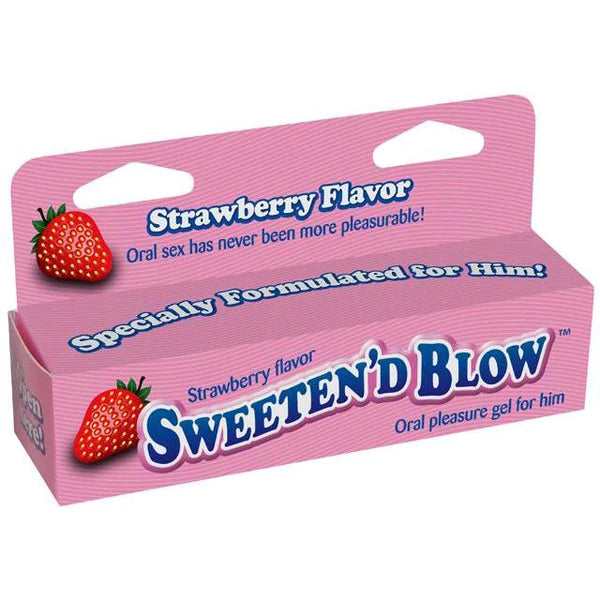  This gel has throat numbing properties - Sweeten' D Blow Strawberry Flavored
