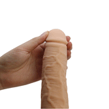 This scrumptious dildo stands on its own thanks to the suction cup on the base
