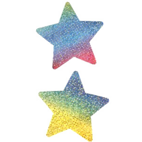 Pasties Glitter Rainbow Star Nipple Covers 5 Pair