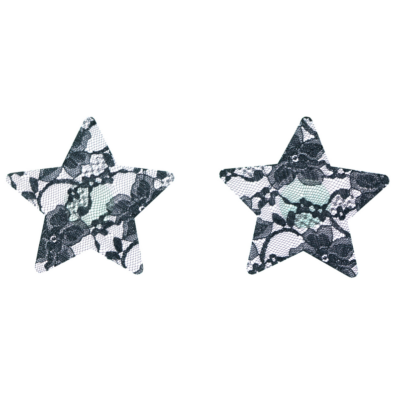 Pasties Lace Black Star Nipple Covers 5 Pair