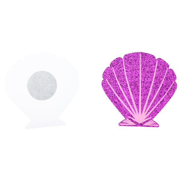 Pasties Glitter Seashells Purple Nipple Covers 5 Pair
