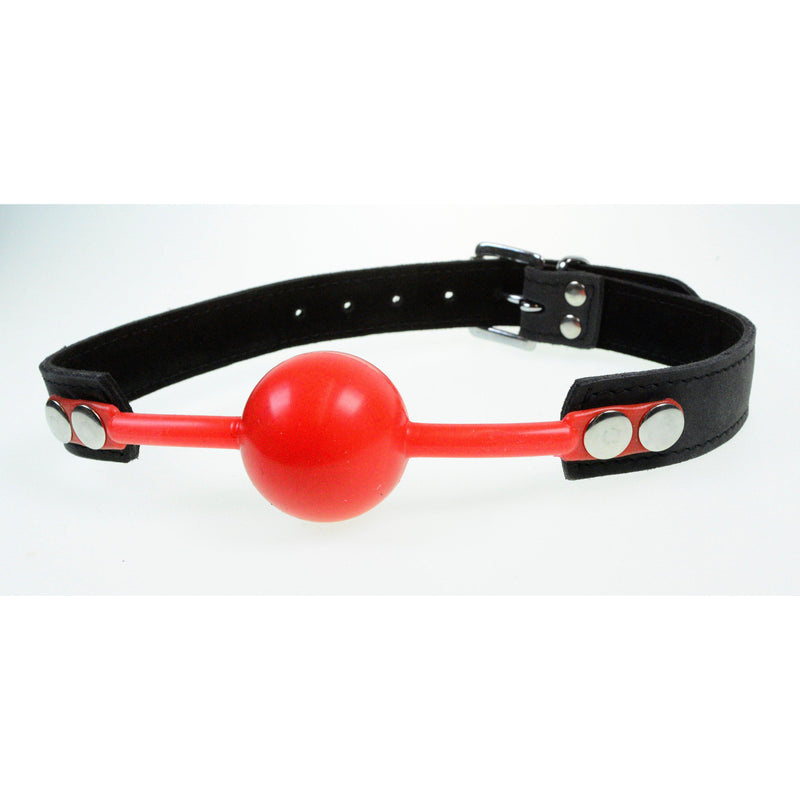 Ball Gag Nubuck Leather w Sil-Fetish Stuff-The Love Zone