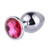 hot pink gem butt plug small 