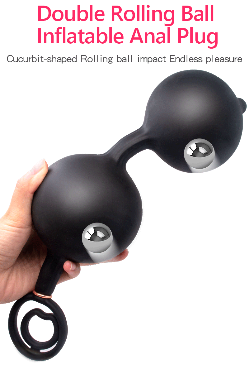 Inflatable anal beads 