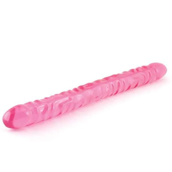 Dildo Double Ended - Dildo 15-1/2" Jelly - Purple (2 color options)