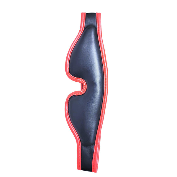 Blindfold Blk/Red Padded PVC-Masks and Hoods-The Love Zone