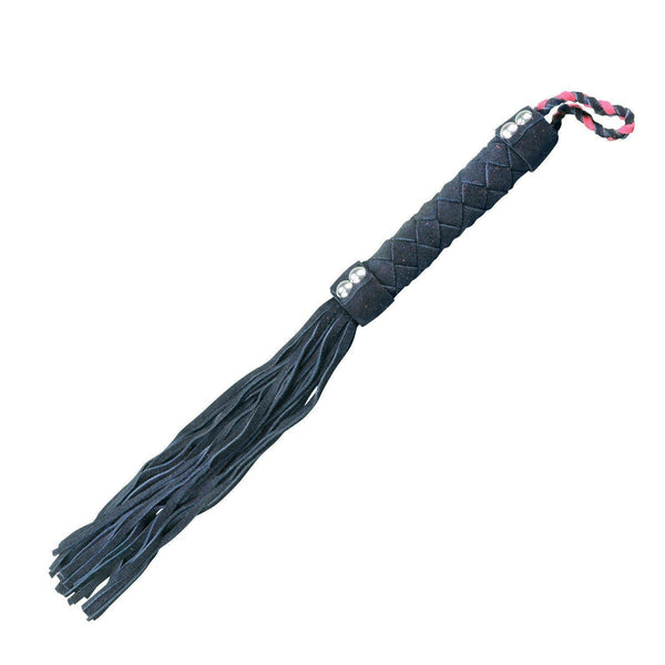 Whip - Leather 15.5" Black Flogger-FET-The Love Zone