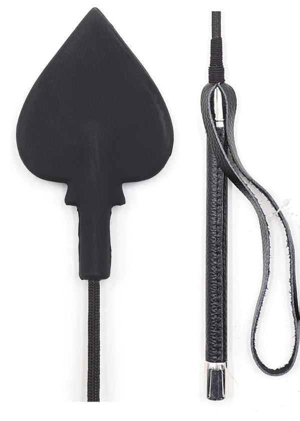 Crop - Silicone Spade Tip Riding Crop with Pro Handle