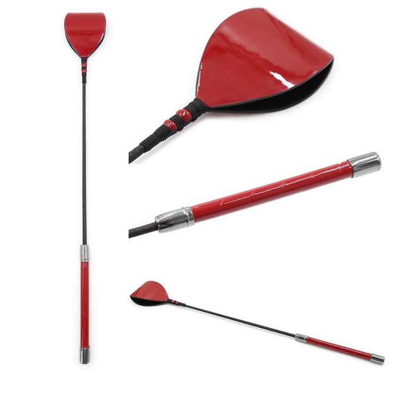 Wide Tip Red Riding Crop