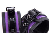Cuff Wrist - Purple and Black PVC Bondage Cuff