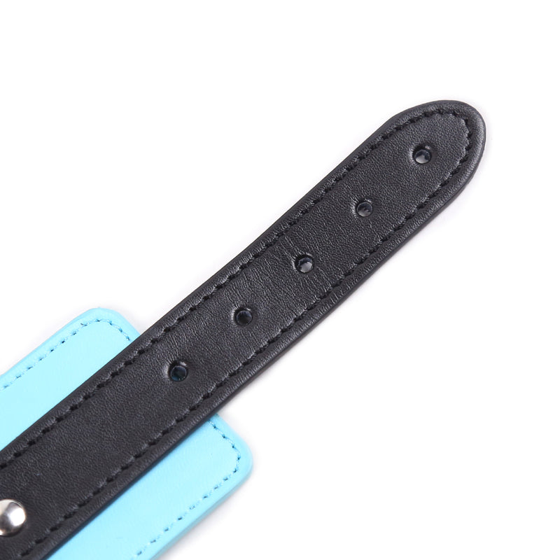 Cuff Wrist - Aqua PVC Cuff with Black Straps