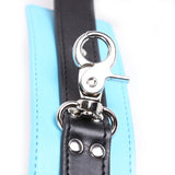 Cuff Wrist - Aqua PVC Cuff with Black Straps