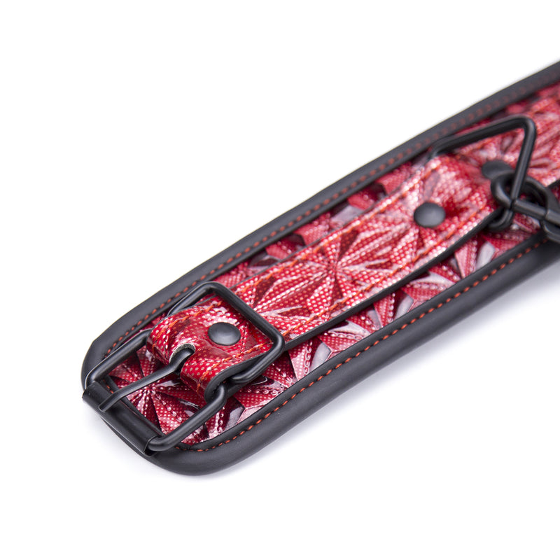 Cuff Wrist - Red Diamond Plate Design with Black Trim