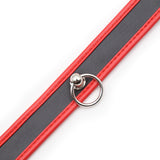 Collar - PVC Slave Collar with Piping and D Ring (3 color) Heavy Duty