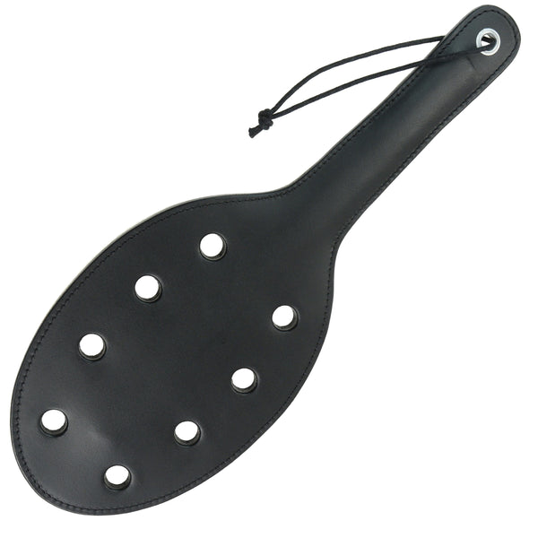 Paddle - Leather Spanking Paddle Saddle w/ Holes-FET-The Love Zone