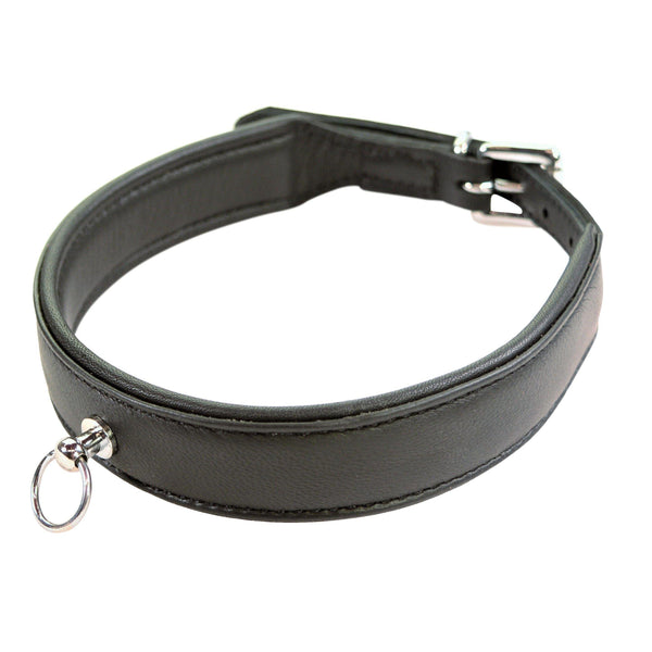Slave Collar Softy Leather with D-ring-Collars-The Love Zone