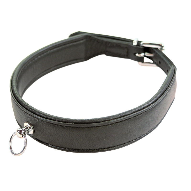 Slave Collar Softy Leather with D-ring-Collars-The Love Zone