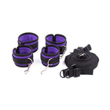 Bondage Kit - Neoprene Bed Cuff Kit Purple