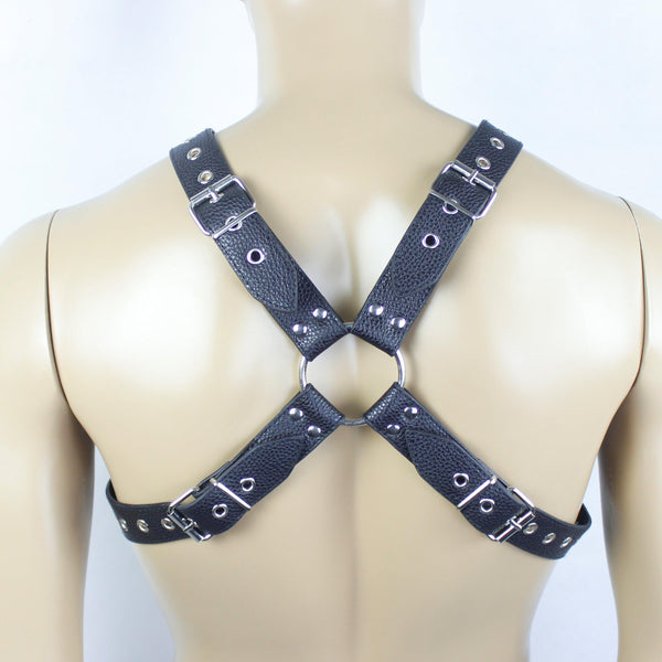 Chest Harness - X-Cross PVC Vegan Leather