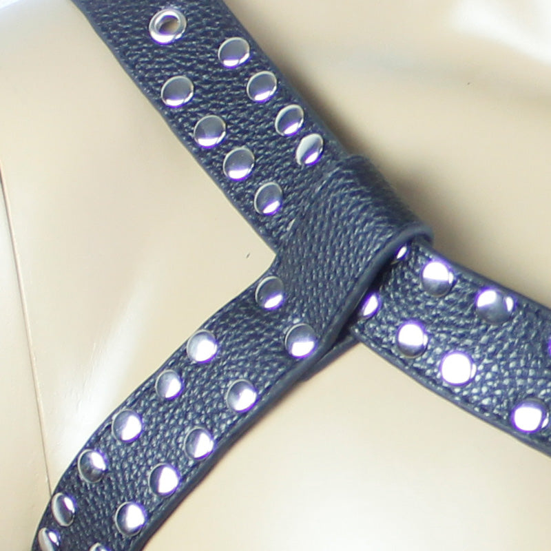 Chest Harness - Double Strap Pebble-Grain PVC Vegan Leather