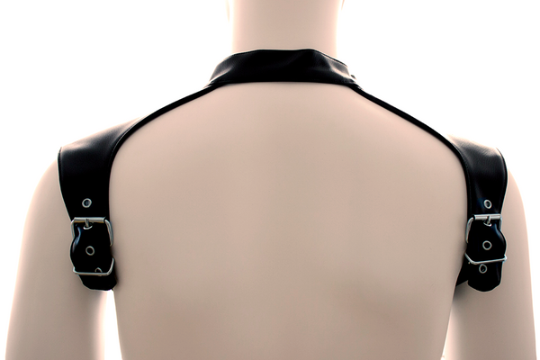 Chest Harness - Shoulder & Collar PVC Vegan Leather