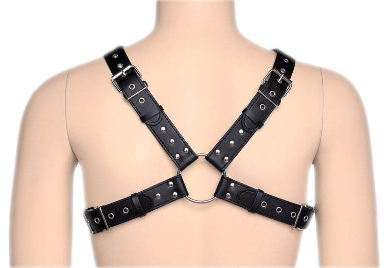 Chest Harness - Cross-Chest PVC Vegan Leather