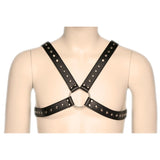 Chest Harness - Cross-Chest PVC Vegan Leather-Fetish/Bondage-The Love Zone