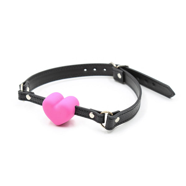 Heart Ball Gag Pink Ball