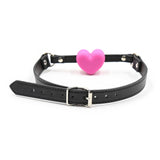 Heart Ball Gag Pink Ball