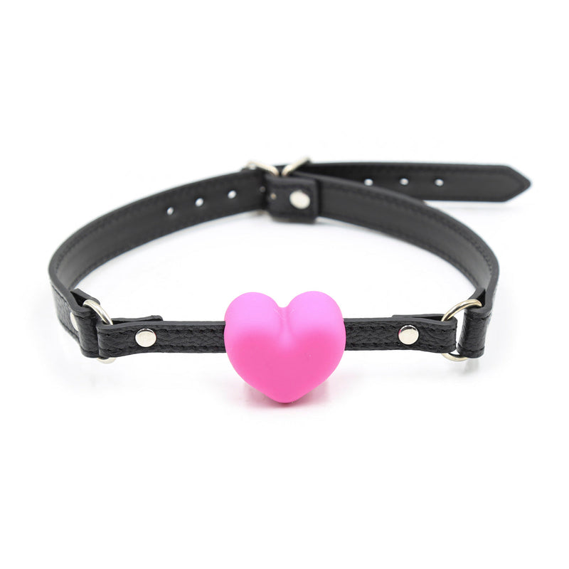 Heart Ball Gag Pink Ball