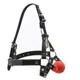 Ball Gag - Full Head Harness Breathable ball gag with Nose hook - Black Ball-Gags Mouth Gags-The Love Zone