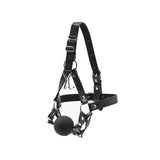 Ball Gag - Full Head Harness Breathable ball gag with Nose hook - Black Ball-Gags Mouth Gags-The Love Zone