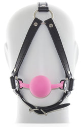 Pink Ball Gag PVC Face Harness
