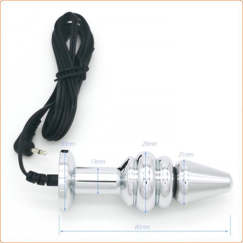 Electric Shock E-stim BiPolar Metal Small Anal Plug S & G - TLZ Electric Shock E-stim BiPolar Metal Small Anal Plug S & G - TLZ